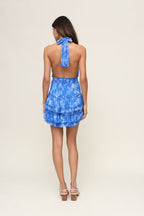 Blue Crush Halter Mini Dress