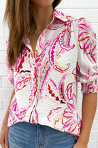 Melody Blouse - Pink Paisley Floral