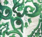 Ivy Blouse - Green White Tile